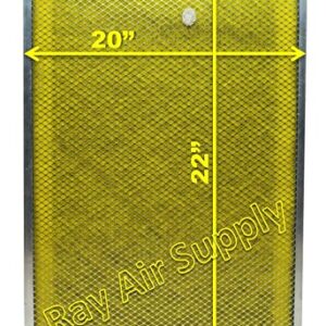 RAYAIR SUPPLY 20x22 MicroPower Guard Air Cleaner Replacement Filter Pads (3 Pack) Yellow