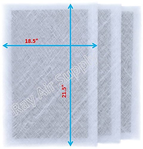 RAYAIR SUPPLY 20x24 SolaceAir Air Cleaner Replacement Filter Pads 20x24 Refills (3 Pack) White