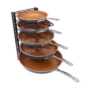 gotham steel better rack pan organizer, black