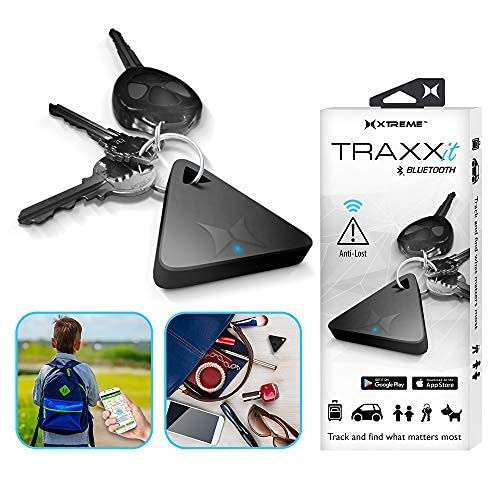 Xtreme Bluetooth Tracker, 1-Pack, Compact and Discreet, Item Locator For Bags, Suitcases, Backpacks, Luggage, Keys, Traxx It App Available