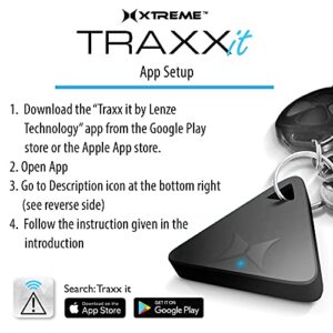 Xtreme Bluetooth Tracker, 1-Pack, Compact and Discreet, Item Locator For Bags, Suitcases, Backpacks, Luggage, Keys, Traxx It App Available