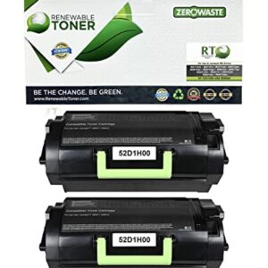 RT 521H High Yield Toner Replacement for Lexmark 521H 52D1H00 521 | MS810 MS810n MS810dn MS810de MS811 MS811n MS811dn MS811dtn MS812 MS812dn MS812de MS710 MS710n MS711 MS711dn (Pack of 2)