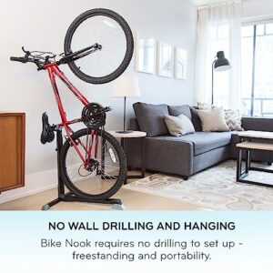 "Bike Nook Vertical Bike Stand & Rack - Freestanding, Upright Floor Stand for Indoor Bike Storage - Garages & Apartment"