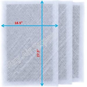 RAYAIR SUPPLY 20x30 StratosAire Air Cleaner Replacement Filter Pads 20x30 Refills (3 Pack) White