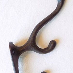 Midwest Craft House 8 Large Black Coat Hooks HAT Hook Vintage Antique Look Ornate HAT Tree