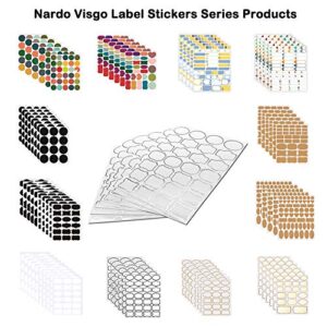 Nardo Visgo Clear Sticker Labels with Gold Border for Jars,Decorative Transparent Removable Waterproof Bottle Labels in Assorted Sizes for Jars,Storage Bins,Food Containers or Craft Decoration,93pcs