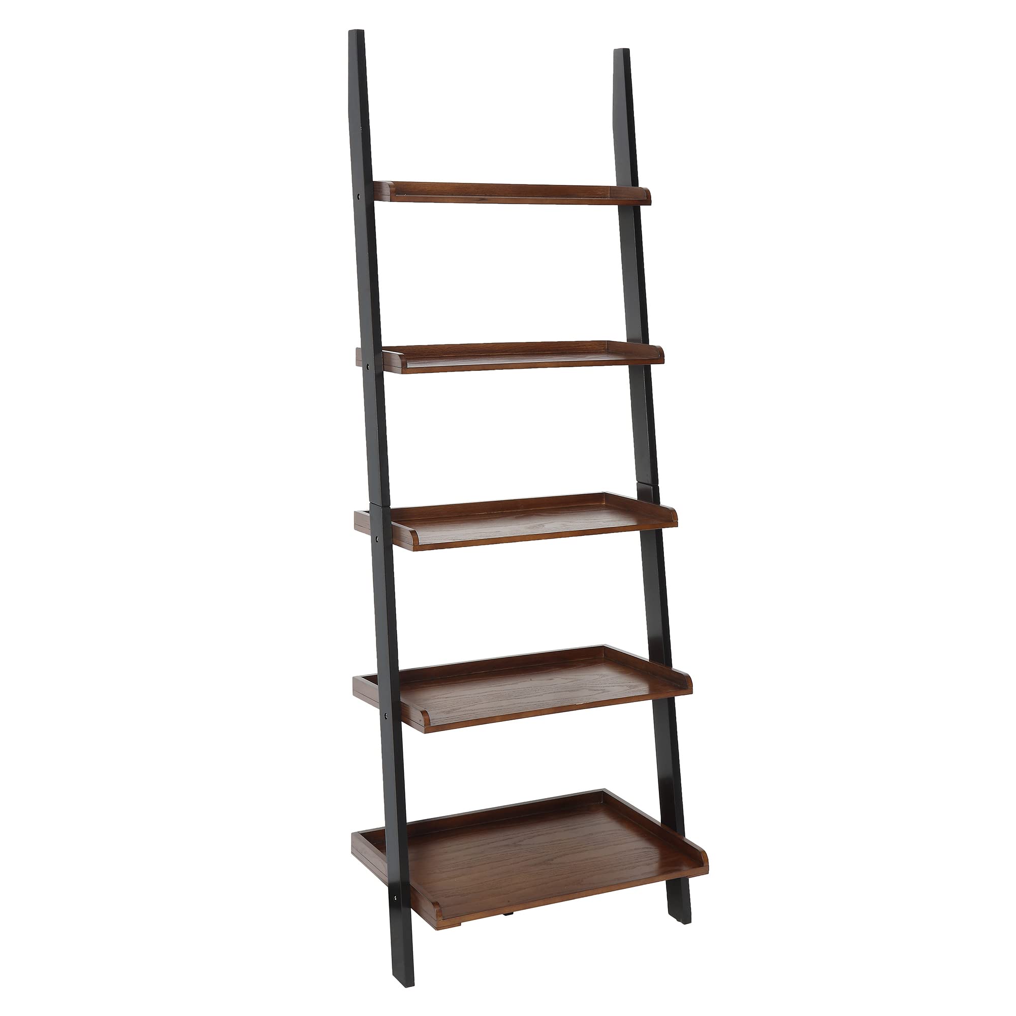 Convenience Concepts French Country Bookshelf Ladder, Dark Walnut / Black