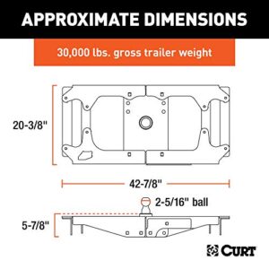 CURT 60700 Factory Original Equipment Style Gooseneck Hitch, 30,000 lbs. 2-5/16-Inch Ball, Fits Select Ford F-250, F-350, F-450 Super Duty