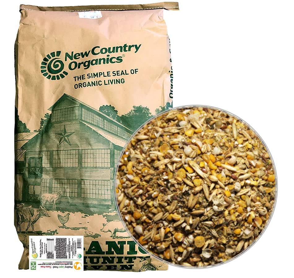 New Country Organics Soy-Free, Corn-Free, Layer Feed for Laying Hens, 25 lbs