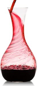 culinaire crystal glass wine decanter white and red wine decanter artisan wine decanter wine aerator or carafe wine gifts for wine lovers 1200ml