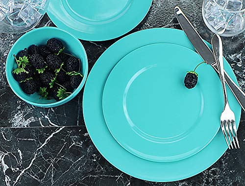 Calypso Basics by Reston Lloyd Melamine Dinner Plate, Set of 6, Turquoise