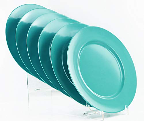 Calypso Basics by Reston Lloyd Melamine Dinner Plate, Set of 6, Turquoise