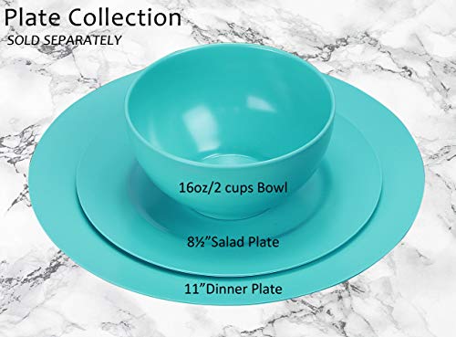 Calypso Basics by Reston Lloyd Melamine Dinner Plate, Set of 6, Turquoise