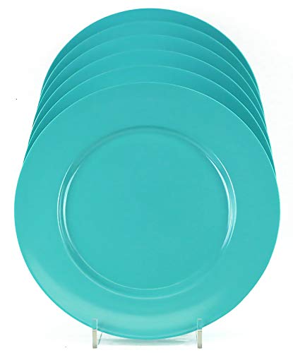 Calypso Basics by Reston Lloyd Melamine Dinner Plate, Set of 6, Turquoise