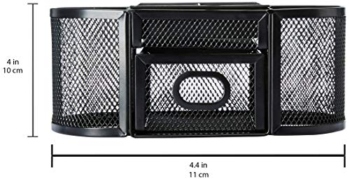 Amazon Basics Mesh Desk Organizer, Black