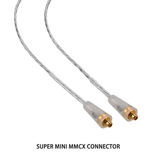 TENNMAK MMCX Detachable Cable PRO Piano Trio & Other MMCX Earphones- Transparent Silver Color (no mic)