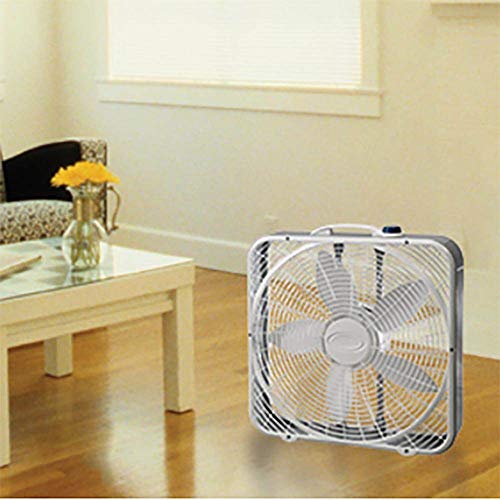 Lasko 20" Energy Efficient Basic Box Fan w/3 Speeds & Easy Carry Handle (2 Pack)