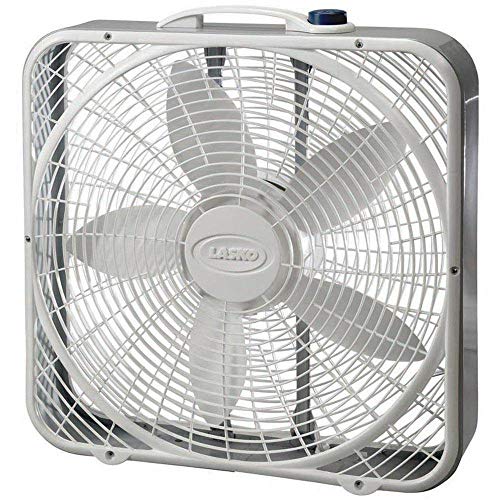 Lasko 20" Energy Efficient Basic Box Fan w/3 Speeds & Easy Carry Handle (2 Pack)