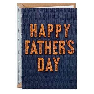 hallmark signature father's day card (cork lettering, thankful for you) (799ffw9652)