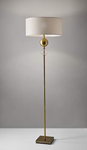 Adesso 4187-21 Chole Floor Lamp, 69 in., 150W Incandescent/CFL, Antique Brass Finish, 1 Tall Lamp