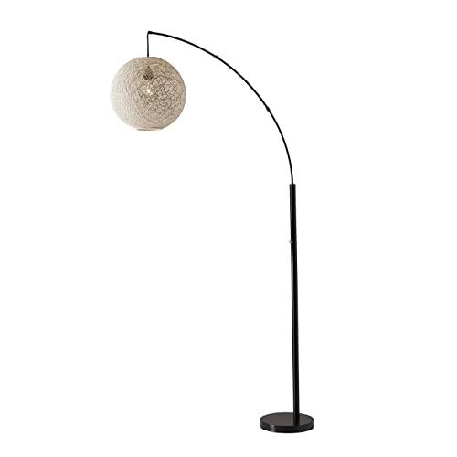 Adesso 4312-12 Havana Arc Lamp, 76.5 in, 150W Incandescent/CFL, Bronze Finish, 1 Floor Lamp , Black