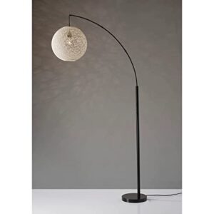 Adesso 4312-12 Havana Arc Lamp, 76.5 in, 150W Incandescent/CFL, Bronze Finish, 1 Floor Lamp , Black