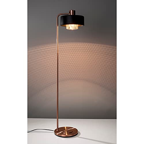 Adesso 6049-20 Bradbury Floor Lamp, Black/Brushed Copper