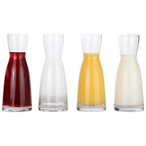 lily's home individual glass wine decanters, miniature personal size carafes ideal for dinner parties and wine tastings, makes wonderful gift. 10 oz. each, set of 4
