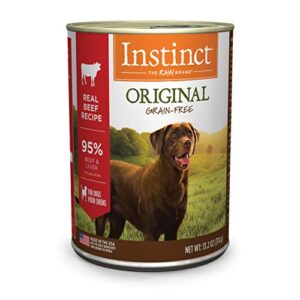 instinct original grain free real beef recipe natural wet canned dog food, 13.2 oz. cans (case of 6)
