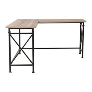 Signature Design by Ashley Jaeparli Modern Farmhouse Home Office L Shaped Desk, Brown