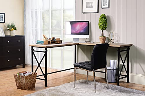 Signature Design by Ashley Jaeparli Modern Farmhouse Home Office L Shaped Desk, Brown