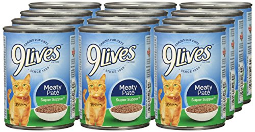 9Lives Meaty Paté Super Supper Wet Cat Food, 13 Ounce (Pack of 12)