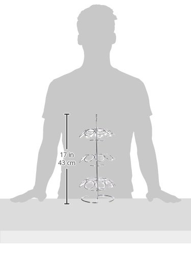 Tablecraft Disposable Holder, Holds 27 Cones, Chrome, 18 cm x 42.5 cm, Steel 18 x 18 x 42.5 cm