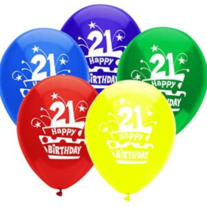 PartyMate Printed Latex Balloons, 8-Count, Colors may vary