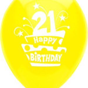 PartyMate Printed Latex Balloons, 8-Count, Colors may vary