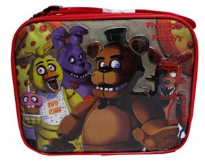 five nights at freddys lunch bag fnaf snack bag bonnie chica foxie -back checker