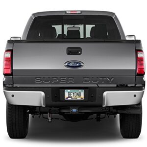 iPick Image, Compatible with - Ford Logo UV Graphic Carbon Fiber Look Metal Face-Plate on ABS Plastic 2 Tow Hitch Cover