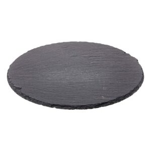 cilio slate round cheese board, natural stone tray for serving cheese, charcuterie, sushi, appetizers, and more, black, 11" diameter
