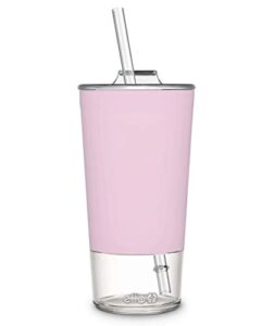 ello tidal glass tumbler with straw, cashmere pink, 20 oz. (824-0431-075-6), 1 count (pack of 1)