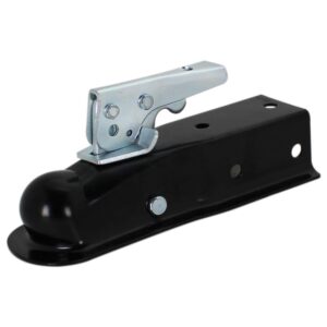quick products qp-hs3020 black trigger-style trailer coupler - 1-7/8" ball, 2" channel - 2,000 lbs.