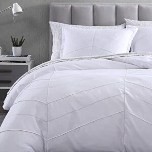 City Scene Courtney Comforter Set, King, White