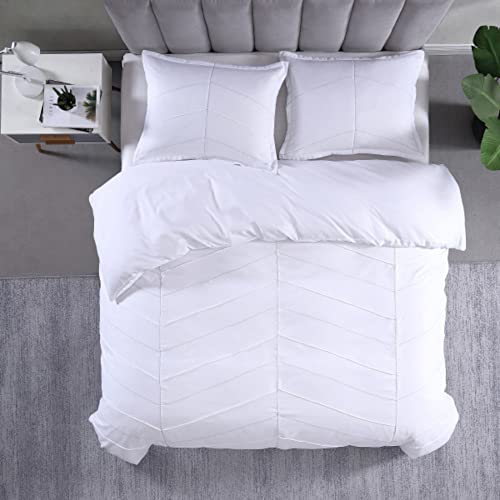 City Scene Courtney Comforter Set, King, White