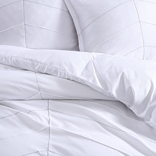 City Scene Courtney Comforter Set, King, White