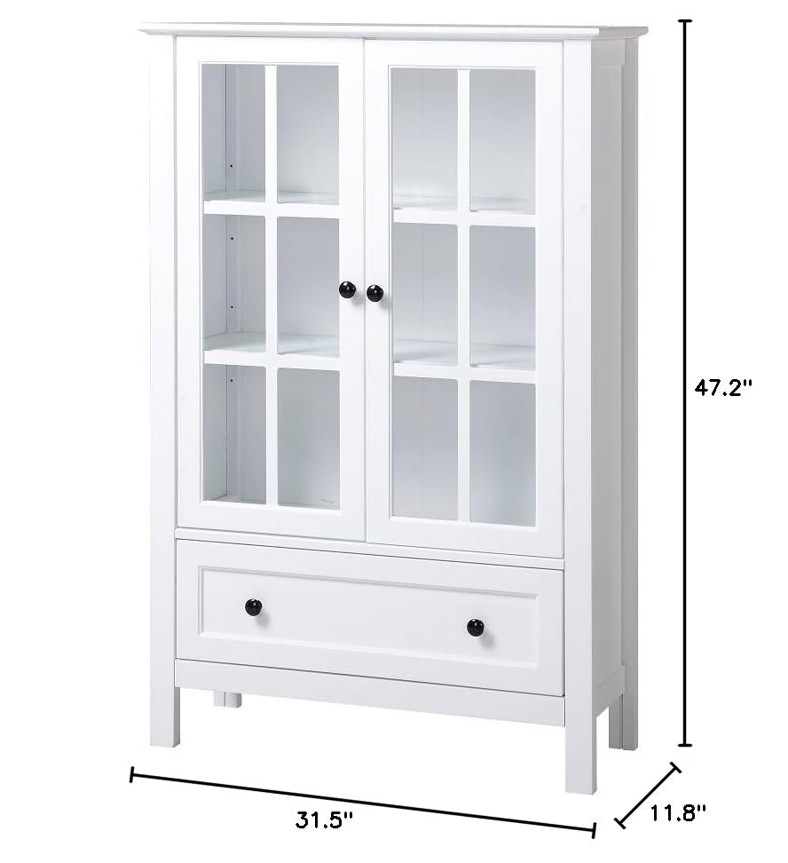 Signature Design by Ashley Miranda Accent Cabinet, 32"W x 12"D x 47"H, White