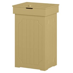 jeroal wood bathroom trash can, 23 gallon kitchen trash can with lid, nordic modern waterproof small waste basket dog proof garbage can for kitchen, bathroom, bedroom, living room, office, outdoor