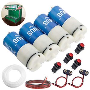 diminus dc 6v mini air pump motor, diy and replacement accessories, best for aquarium tank oxygen circulate (4 pack)