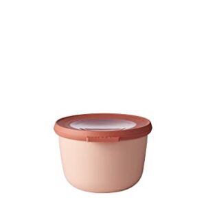 Rosti Mepal Cirqula Multi Food Storage and Serving Bowl with Lid, Tall Bowl-17oz, Nordic Blush