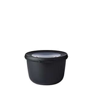 Rosti Mepal Cirqula Multi Food Storage and Serving Bowl with Lid, Tall Bowl-17oz, Black