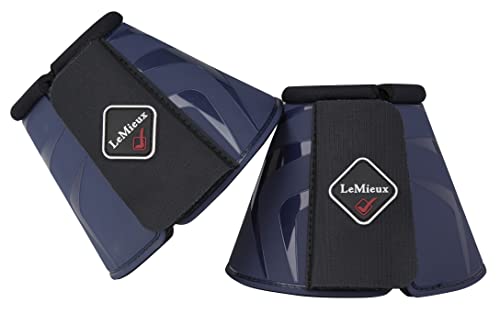 LeMieux ProShell Overreach Horse Boots - Over Reach or Bell Boots for Horses - Protective Gear and Training Equipment - Equine Boots, Wraps & Accessories (Navy - Medium)