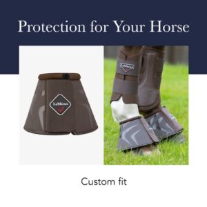 LeMieux ProShell Overreach Horse Boots - Over Reach or Bell Boots for Horses - Protective Gear and Training Equipment - Equine Boots, Wraps & Accessories (Navy - Medium)